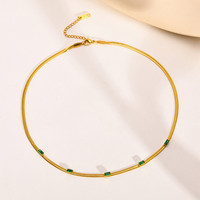 Bijoux en acier inoxydable 18k pvd, accessoires plaqués or pour femmes, colliers en cristal, collier, chaîne, boucles d'oreilles en zircon