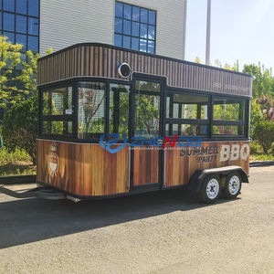 Rimorchio Mobile per Dolci, Pasticceria, Caffè e Alimenti, Carrello per Frutta e Verdura, Piccolo Food Truck con Cucina Completa - Product Image 5