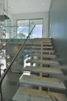 Escalier en bois et verre CBMmart Factory Outlet, marches antidérapantes en verre trempé
