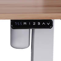 Bureau d'ordinateur double, petit bureau électrique à deux pieds, bureau intelligent réglable en hauteur avec mécanisme de levage motorisé