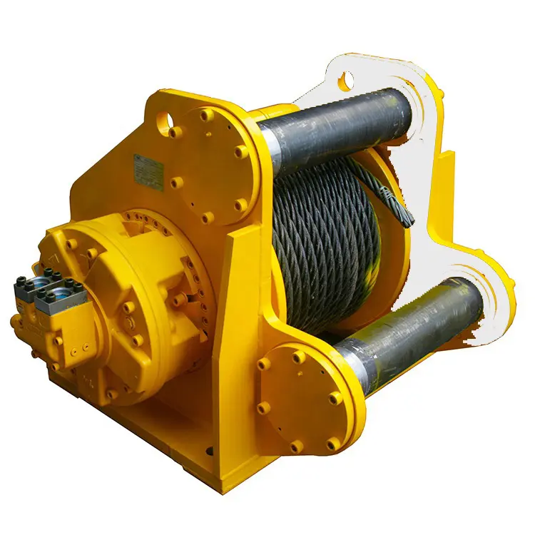 Single Drum Cable Pulling Hydraulic Winches Used For Tractors