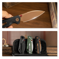 Couteau pliant de poche TRIVISA Otter-CG EDC pour hommes, lame 14C28N, manche G10 avec clip, survie, camping en plein air, chasse
