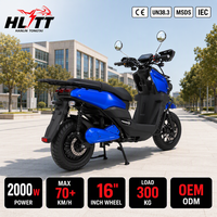 Moto électrique à batterie lithium CE 2000W 72V, haute capacité de charge, scooter électrique personnalisé pour la course