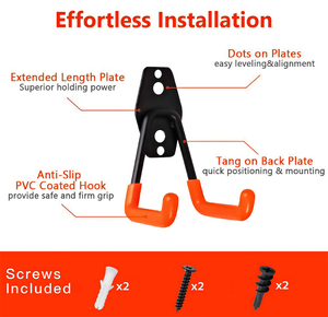 Crochet de rangement mural en forme de L pour Garage, cintre pour vélos, échelles, tuyaux de jardin, outils - Product Image 4