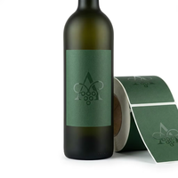 Étiquettes de vin de luxe à finition mate avec UV sélectif personnalisé et design minimaliste haut de gamme