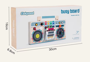 Juguete <span class=keywords><strong>de</strong></span> <span class=keywords><strong>Madera</strong></span> con Radio Retro Montessori CPC CE, Tablero <span class=keywords><strong>de</strong></span> Actividades con Interruptores Electrónicos, Aprendizaje <span class=keywords><strong>de</strong></span> Habilidades Motoras Finas para Niños Pequeños - Product Image 6