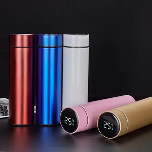 Botol termos olahraga, termos stainless steel botol air minum dengan tampilan temperatur led cerdas