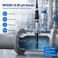 Capteur de pH pour surveillance environnementale PG13.5 RS485 OEM/ODM IP68 Précision 0.05PH pour la qualité des eaux de surface et des conduites, automatique