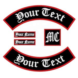 ジャケット用の350 MM幅の上部と下部のオートバイバイカーパッチにカスタム刺Embroideryロッカーパッチアイアン - Product Image 1