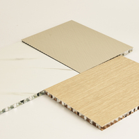 Matériaux de décoration murale intérieure modernes, panneau en aluminium nid d'abeille