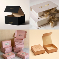 Boîte cadeau en papier magnétique vert et noir avec logo personnalisé de luxe, recyclable, pliable, rigide, avec couvercle magnétique