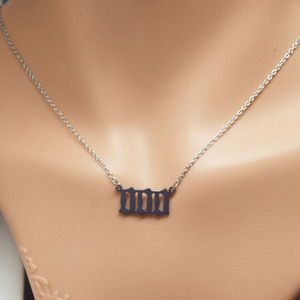Collar de cadena con colgante de número de Ángel para mujer, material de acero inoxidable chapado en oro de 18k, <span class=keywords><strong>000</strong></span>, <span class=keywords><strong>111</strong></span>, <span class=keywords><strong>222</strong></span>, 333, 444, 555, 666, 777, 888, 999 - Product Image 6