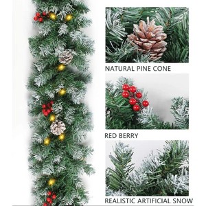 AYOYO Decoración Navideña <span class=keywords><strong>de</strong></span> Ratán <span class=keywords><strong>de</strong></span> 1.8 Metros, Adorno Colgante <span class=keywords><strong>para</strong></span> Puerta, Decoración <span class=keywords><strong>para</strong></span> Árbol <span class=keywords><strong>de</strong></span> <span class=keywords><strong>Navidad</strong></span>, Guirnalda <span class=keywords><strong>de</strong></span> Flores Doradas y Rojas - Product Image 6