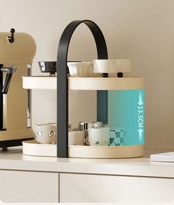 Mỹ phẩm Máy tính để bàn kệ văn phòng nhỏ nhỏ Bàn cà phê di động nhiều lớp kệ - Product Image 3