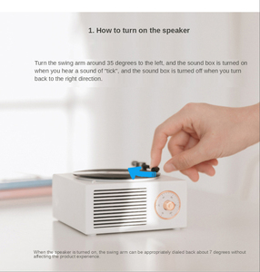 2021 Drahtloser Lautsprecher Bluetooth Phonograph Plattenspieler Stereo-Sound Multifunktions-tragbarer Retro-Lautsprecher - Product Image 4