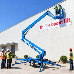 10m-45m Aerial Work Platform <b>Towable</b> Articulated Boom Lift With Diesel Electric Battery Power for Sale Man - Product Image 6
