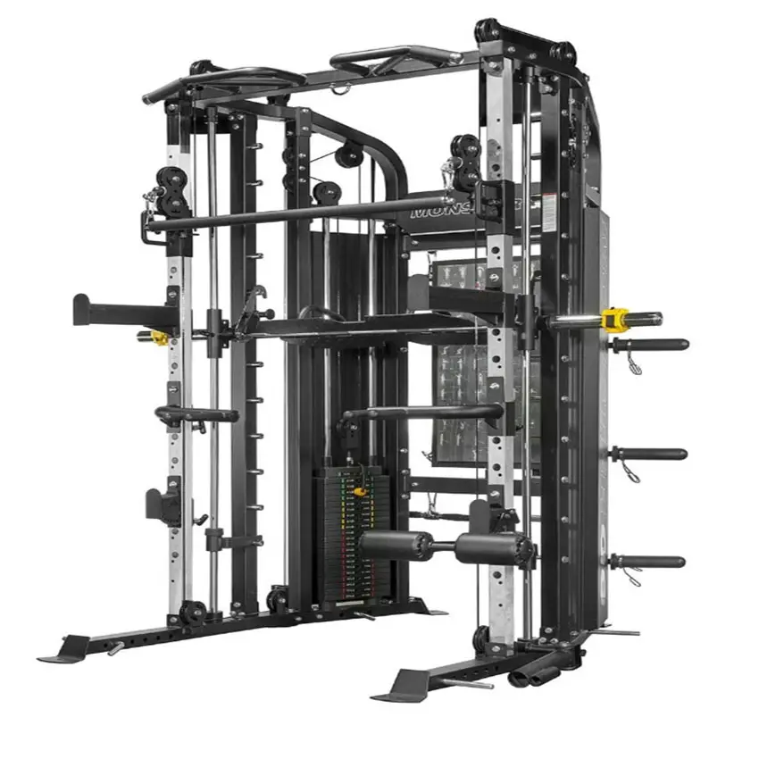 Amazon Best Verkopende Multi-Functionele Fitnessapparatuur Trainer Met 80Kg * 2 Gewicht Stack Kabel Crossoverr Multi Smith machine