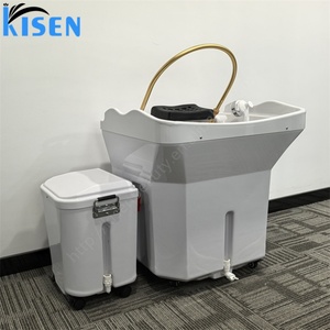 KISEN Modern 60L อ่างอาบน้ำแบบพกพาพร้อมระบบหมุนเวียนน้ำสไตล์ญี่ปุ่น หัวฝักบัวสำหรับทำทรีทเมนท์ ไม่ต้องใช้ท่อประปา มีสินค้าในสต็อก - Product Image 3