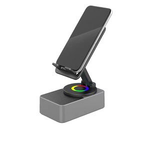 Nhà máy 4-in-1 360 xoay gấp RGB không dây Bluetooth loa máy tính bảng/điện thoại chủ USB AUX mini xách tay Pin-powered - Product Image 2
