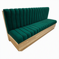 Siège rembourré en velours capitonné avec dossier, banquette pour hôtel, restaurant, café, possibilité de personnalisation