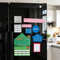 Aimants de réfrigérateur en plastique souple personnalisés, écologiques, tableau d'affichage magnétique avec calendrier, impression UV, promotionnels personnalisés