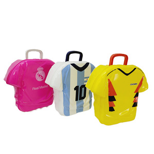 Customizable Plastic T-shirt Lunch Box for Kids with BPA-free Material Football Lunch Box for Fans Soccer Plastic Container