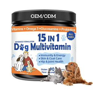 Private Label Pet Multivitamin Powder 15-in-1 Fast Absorption Safe 100% Natural Ingredients Support Digestive Health Joint Bone - Product Image 1