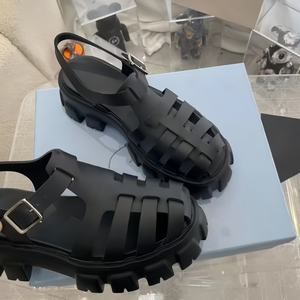 Chaussures en cuir de haute qualité pour hommes et femmes, sandales plates épaisses, sandales de plage tendance, chaussures décontractées pour la marche en plein air - Product Image 2