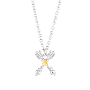 Collier pendentif flèche en acier inoxydable doré, bijou de mode pour homme, cadeau - Product Image 5