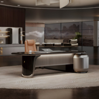 Alta tecnología de lujo 2025 muebles de oficina gerente Mesa Ceo Escritorio de oficina jefe silla escritorio ejecutivo jefe escritorio moderno LShape ejecutivo