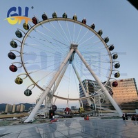 Grande Roue de 55 m à Grande Échelle avec Système d'Entraînement Électrique pour Attractions de Parcs d'Attractions Commerciaux