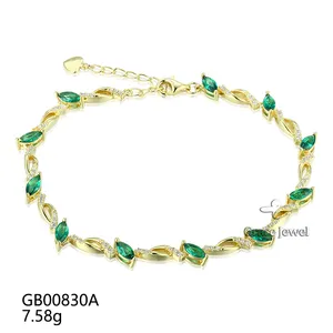 Grace Jewelry Unique Luxury Personalized Quality Natural Stone Jewelry Gold Plated Bracelet For Women