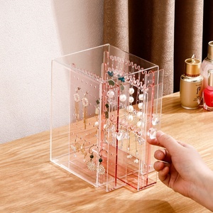 Acrylic Storage Jewelry <b>Box</b> with <b>Clear</b> Lid Cosmetic Organizer for Necklace Bracelet Container for Your Valuable Pieces - Product Image 3