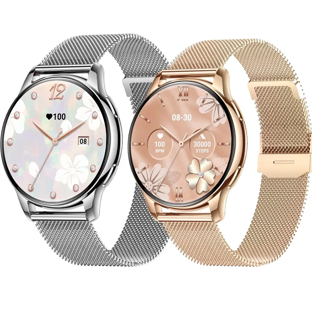 Relógio inteligente Y11 para mulheres, moda de 2024, tela AMOLED de 1,32" para mulheres, smartwatch inteligente BT Call Sport 300mAh