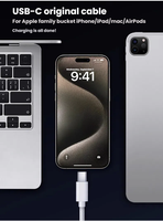 CE Factory kabel Data pengisi daya nilon, kabel pengisian daya USB-C Tipe C UNTUK iphone 15 16 Pro Max Samsung Xiaomi Android