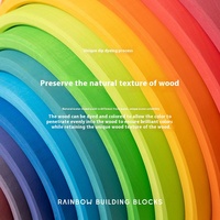 12 blocs de construction en bois teint style Grimms, arc-en-ciel, jouets éducatifs Waldorf Montessori pour la maternelle