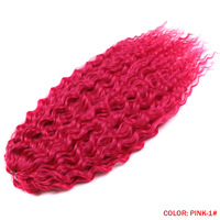 MUMENG BF003 Tresses synthétiques en soie haute température pré-collées style européen et américain, extensions de cheveux bouclés ondulés effet eau
