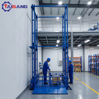 Monte-charge vertical hydraulique TAIGANG TGSJD pour entrepôt, élévateur de marchandises sur rail, hauteur de levage 16 mètres