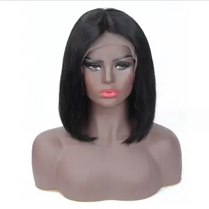 Europe and the United States human hair wig 13*4 random parting human hair bobo front lace wig