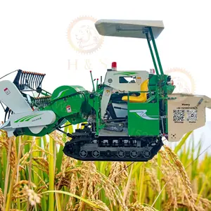 Wheat Rice Combine Harvesters sorghum millet oats Reaper Moissonneuse batteuse Grain Harvesting Machines with VIBRATING SCREEN