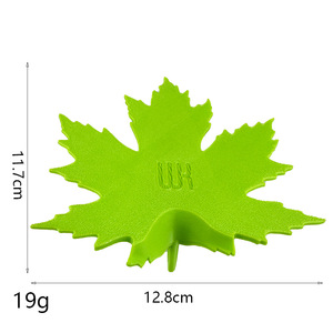 Fermaporta a forma di foglia verde stampato in 3D, 12,8 cm x 11,7 cm, in gomma, decorazione per la casa, montaggio a pavimento - Product Image 1