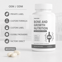 Capsules de croissance en herbes personnalisables en marque blanche (OEM), supplément nutritionnel naturel à base de plantes, 60 unités