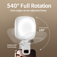 Mini lampe LED annulaire rechargeable à clipser pour selfie, éclairage portable pour téléphone, idéale pour le streaming en direct, le maquillage et le vlogging