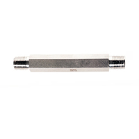 Niple Hexagonal Largo Forjado de Acero Inoxidable 316, Superficie Lisa, ANSI B16.11, Macho, para Tuberías de Agua y Gas
