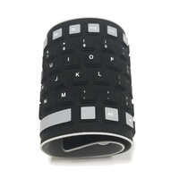 Teclado Plegable Portátil Impermeable, Teclado de Silicona de Dos Colores para Juegos y Computadoras Portátiles