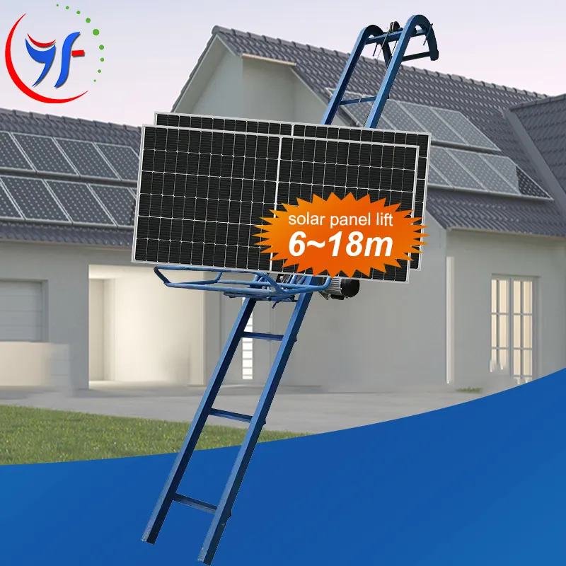 9m 10m 12m 15m 18m 19m 20m costruzione elettrico piccolo paranco sollevatore pannello solare attrezzature di sollevamento a scala per pannello PV tetto di sollevamento