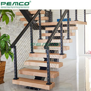 <span class=keywords><strong>Rampe</strong></span> d'<span class=keywords><strong>escalier</strong></span> en câble métallique pour intérieur, 40x40 50x50 mm, balustrade en <span class=keywords><strong>acier</strong></span> inoxydable, garde-corps vertical en câble - Product Image 4