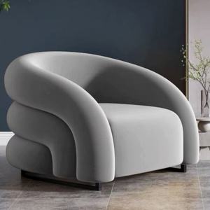Wss Fashion Simple Personality Leisure Sofa <b>Chair</b> Light Luxury Velvet Single Sofa Living Room <b>Chair</b> - Product Image 6