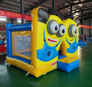 Château gonflable toboggan Golden Art <span class=keywords><strong>4x4</strong></span>, aire de jeux extérieure écologique en PVC, jaune, bleu, coloré, <span class=keywords><strong>location</strong></span> pour fêtes - Product Image 1