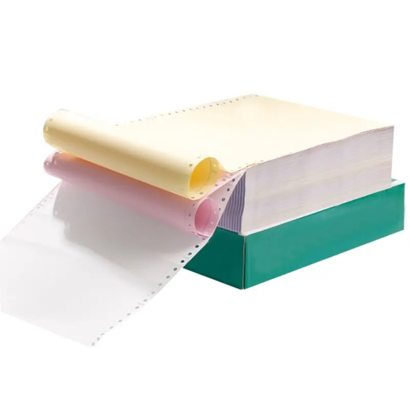 Vente directe d'usine mélange pâte de bois 50gsm papier NCR 2ply 3ply sous forme de papier autocopiant pour facture commerciale